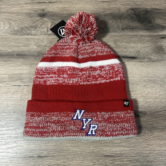 ’47 Other - New York Rangers 2024 NHL Stadium Series '47 Brand Knit Beanie Pom Hat NEW
